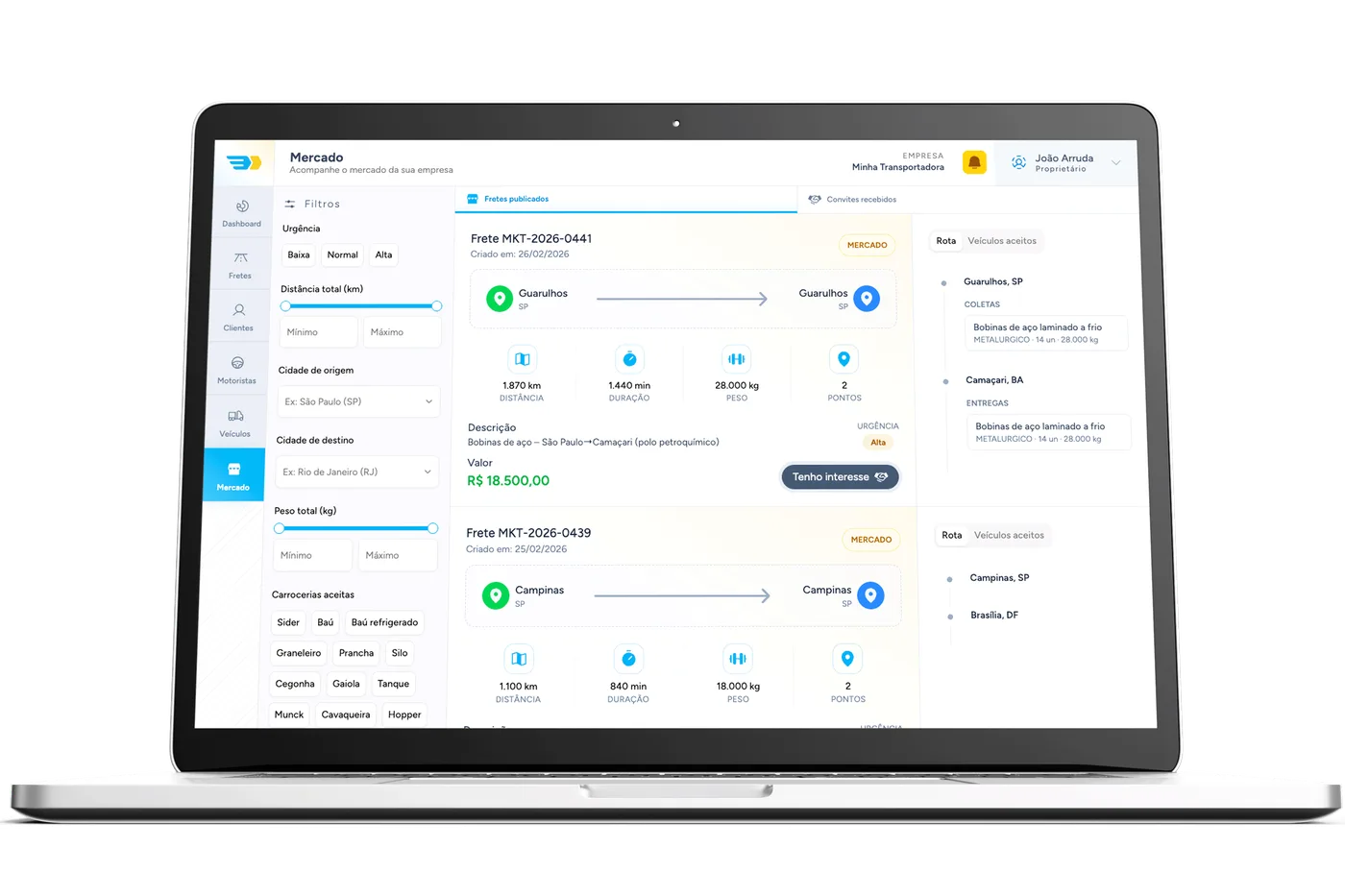 Visibilidade para o seu cliente